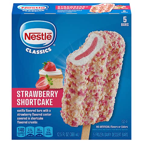 Nestle Frozen Dairy Dessert Bars Strawberry Shortcake Classics 5 Ea