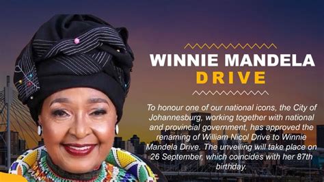 Joburgs William Nicol Drive Is Becoming Winnie Mandela Drive