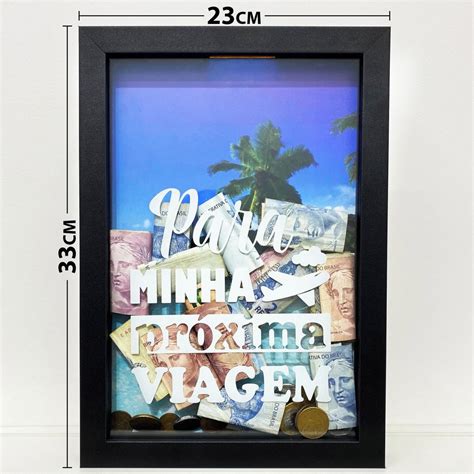 Quadro Cofre Porta Moedas Pr Xima Viagem Elo