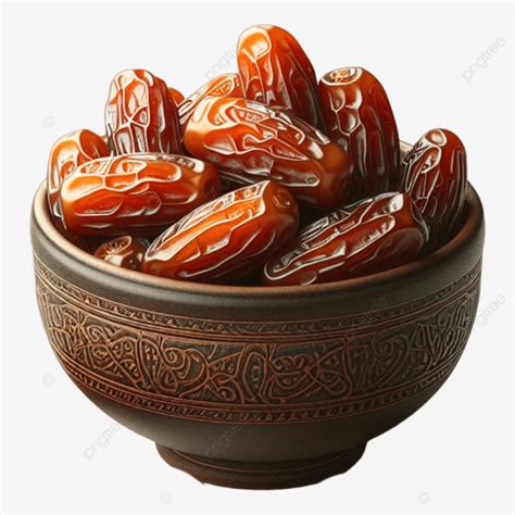 Dates Fruit In A Wooden Bowl At Ramadan Dates Fruit In A Wooden Bowl