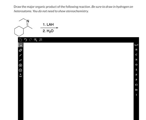 Draw The Major Organic Product Of The Following