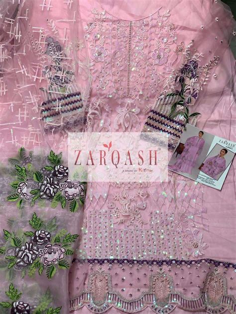 Zarqash Jihan Vol 2 Butterfly Net With Embroidery Work Pakistani Suits