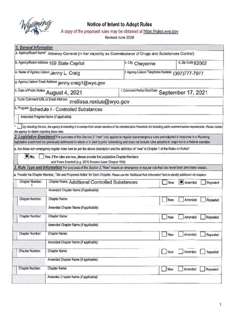 Fillable Online Notice Of Intent To Adopt Rules 06 04 2020 07 24