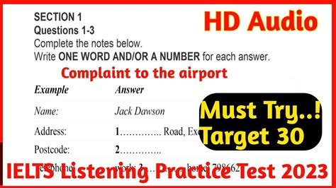 Complaint To The Airport Listening Practice Test With Answer