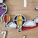 Hot Air Balloon Themed Wall Clock Bedroom Nursery Art Time Teller Etsy