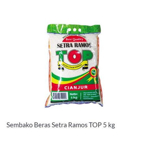 Jual Beras SETRA RAMOS 5 KG Shopee Indonesia