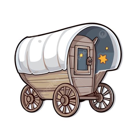 Cartoon Covered Wagon Png Vector Psd And Clipart With Transparent