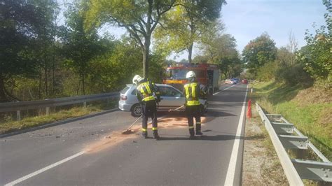 Ein Verletzter Bei Unfall Auf Der Bundesstra E B Zwischen K Chen Und