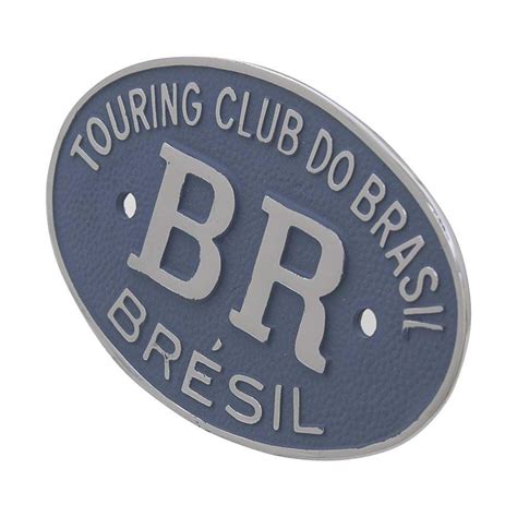 Emblema Plaqueta Bras O Azul Br Touring Br Sil