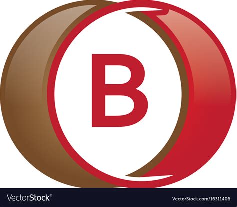 B Letter Circle Logo Royalty Free Vector Image