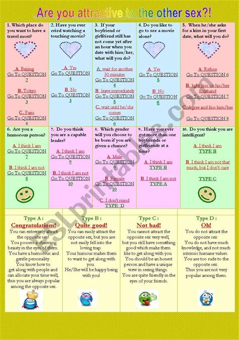 Quiz Are You Attractive To The Other Sex Interesting Structure To Make Your Ss Read And Think