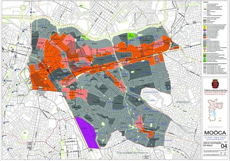 Mooca São Paulo Ocupação do solo mapa Mapa da Mooca São Paulo