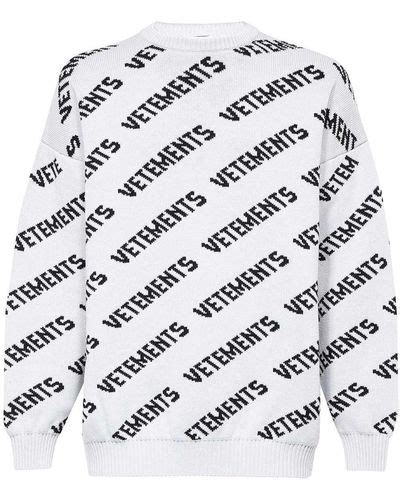 White Vetements Sweaters And Knitwear For Men Lyst