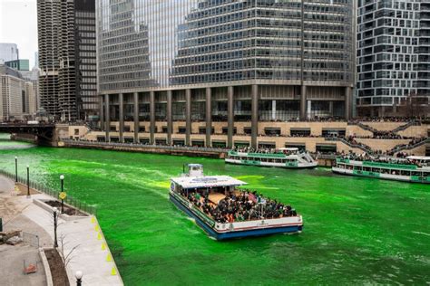 Photos Chicago River Dyed Green For St Patricks Day Chicago Sun Times