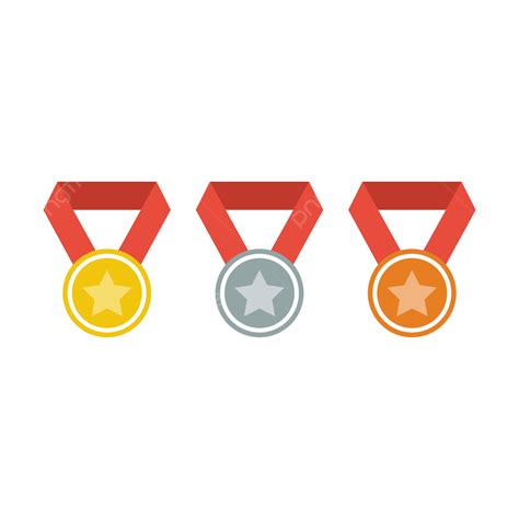 Gold Silver Bronze Vector Png Images Gold Silver Bronze Round Medal