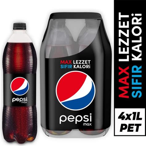 Pepsi Max Şekersiz Kalorisiz Kola Pet 4x1 L Fiyatı