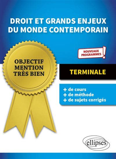 Droit et grands enjeux du monde contemporain Terminale broché