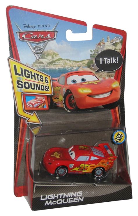 Disney Pixar Cars 2 Lights And Sounds Lightning Mcqueen Talking Die Cast Toy