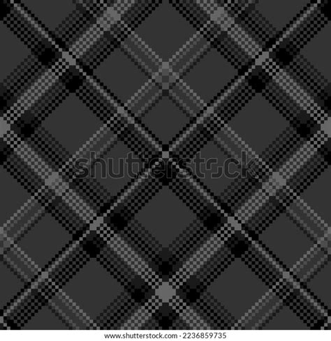 Black White Check Plaid Seamless Vector Stock Vector Royalty Free