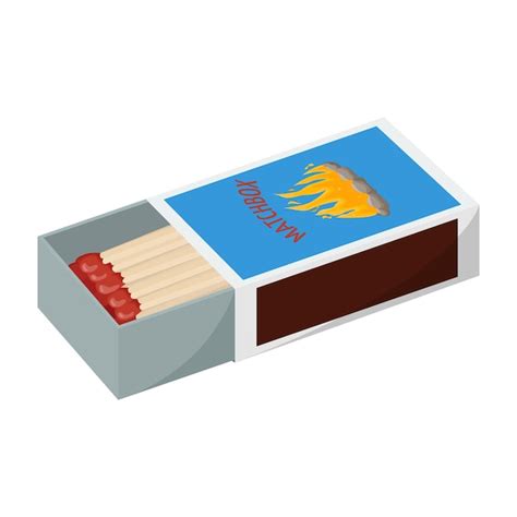 Premium Vector Opened Matchbox Full Of Matches Household Flammable