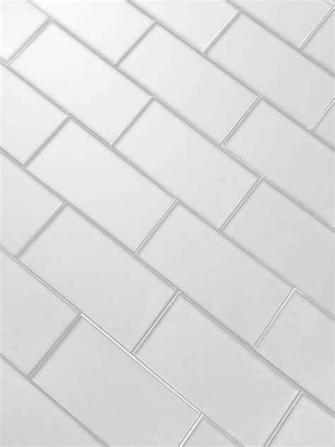 Forever 3 In X 6 In Glass Subway Tile In Matte Eternal White Contemporary Wall And Floor