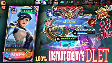 One Shot Dmg Silvanna Maniac Silvanna Gameplay Mlbb