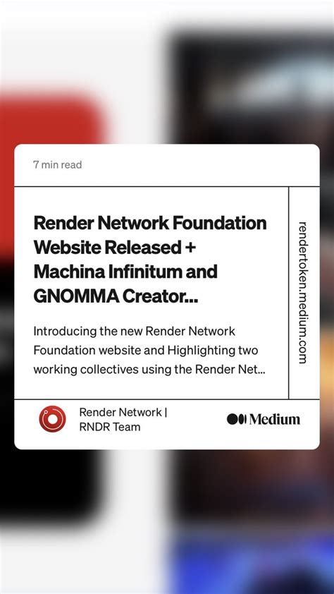 Dr Martin Hiesboeck On Twitter Render Network Foundation Website