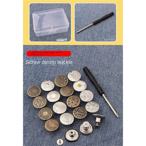 10pcs Replacement Jeans Buttons Removable Pants Pins Portable Repair