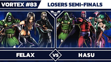 Vortex 83 Felax Vs VMLN Hasu Losers Semi Final UMVC3 YouTube