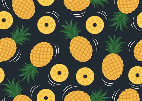 Seamless Pattern Of Pineapple Pattern Premium Vector