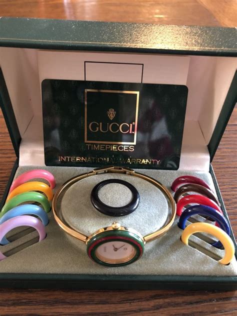 Authentic Gucci 12 Colored Bezels Womens Wrist Watch 1100l Boxed Paperwork Wrist Watch Gucci