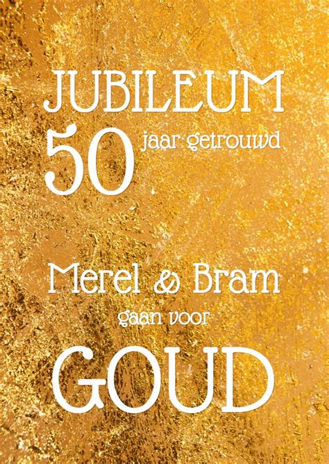 Uitnodiging Jubileum Goud Jubileumkaarten Kaartje Go