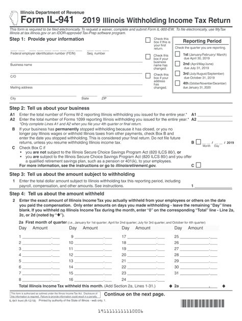 2018 2020 Form Il Dor Il 941 Fill Online Printable Fillable Blank Pdffiller