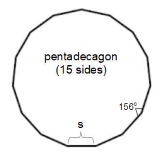 Pentadecagon Area