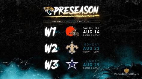 Official Jaguars Finalize Preseason Schedule