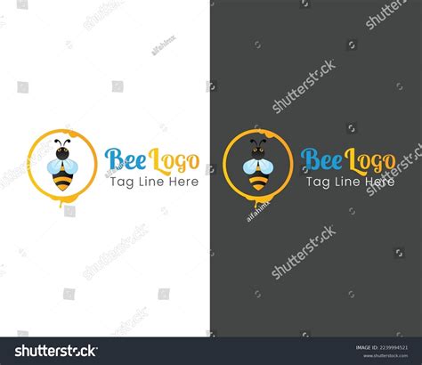 Modern Bee Logos For Beekeepers The Stickers On Royalty Free Stock