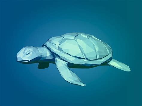 3d Model Lowpoly Sea Turtle Vr Ar Low Poly Cgtrader