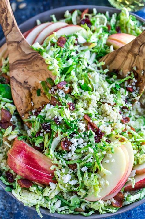 Apple Cranberry Brussels Sprout Salad With Maple Citrus Dressing Peas And Crayons