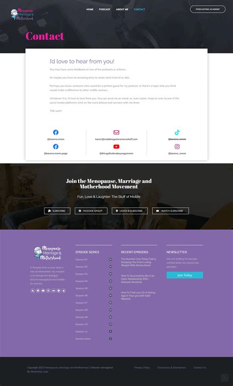 Menopause, Marriage and Motherhood - Marketing Leap