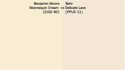 Benjamin Moore Mannequin Cream Vs Behr Delicate Lace Ppu