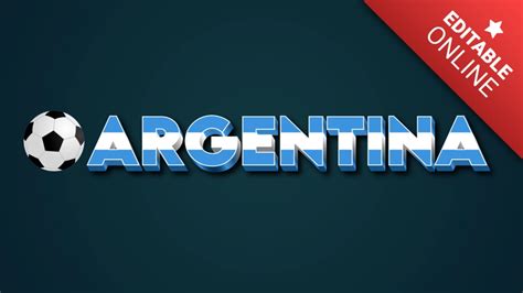 Argentina Country Text Effect Font Generator