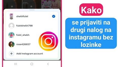 Kako Se Prijaviti Na Drugi Nalog Na Instagramu Bez Lozinke Dodajte