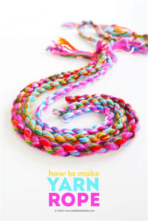 Yarn Craft Idea How To Make Yarn Rope How To Make Rope Easy Yarn Crafts Diy Yarn Crafts