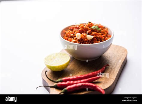 Hot And Spicy Hot Chilli Chutney Using Lal Mirch Cumin Seeds Lemon