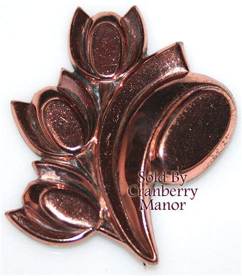 Rebajes Copper Paint Palette Brooch Vintage Designer Fashion Jewelry