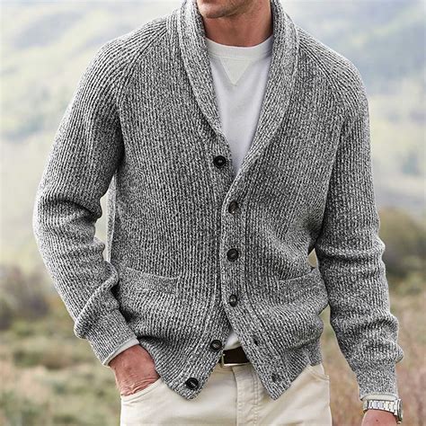 Mens Cardigan Sweater With Buttonsmens Fashion Winter Lapel Cardigans Knitted Jacket Casual