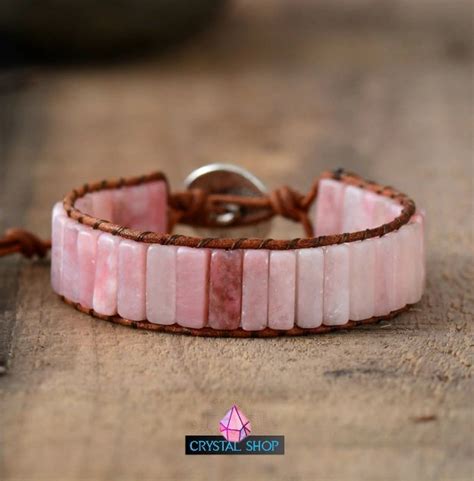 Pink Opal Bracelet | Natural Stone Bracelets on Crystal Shop