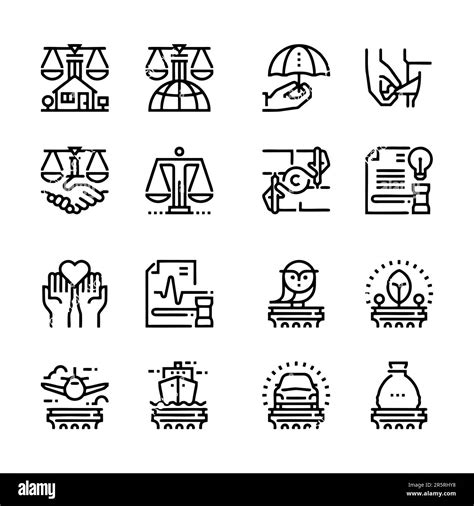 Simple Set Of Court Related Vector Line Icons Stock Vector Image And Art