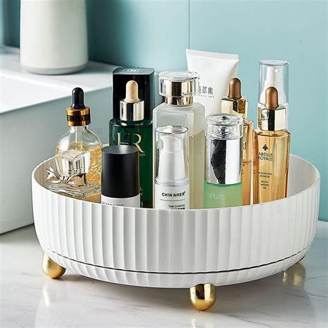 Makeup Perfume Organizer For Dresser 360 Degree Rotating Cosmetic