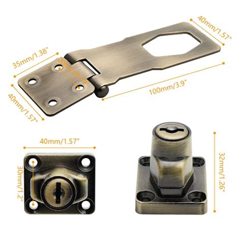 Snapklik Kyuionty Pcs Keyed Hasp Locks Inch Twist Knob Keyed